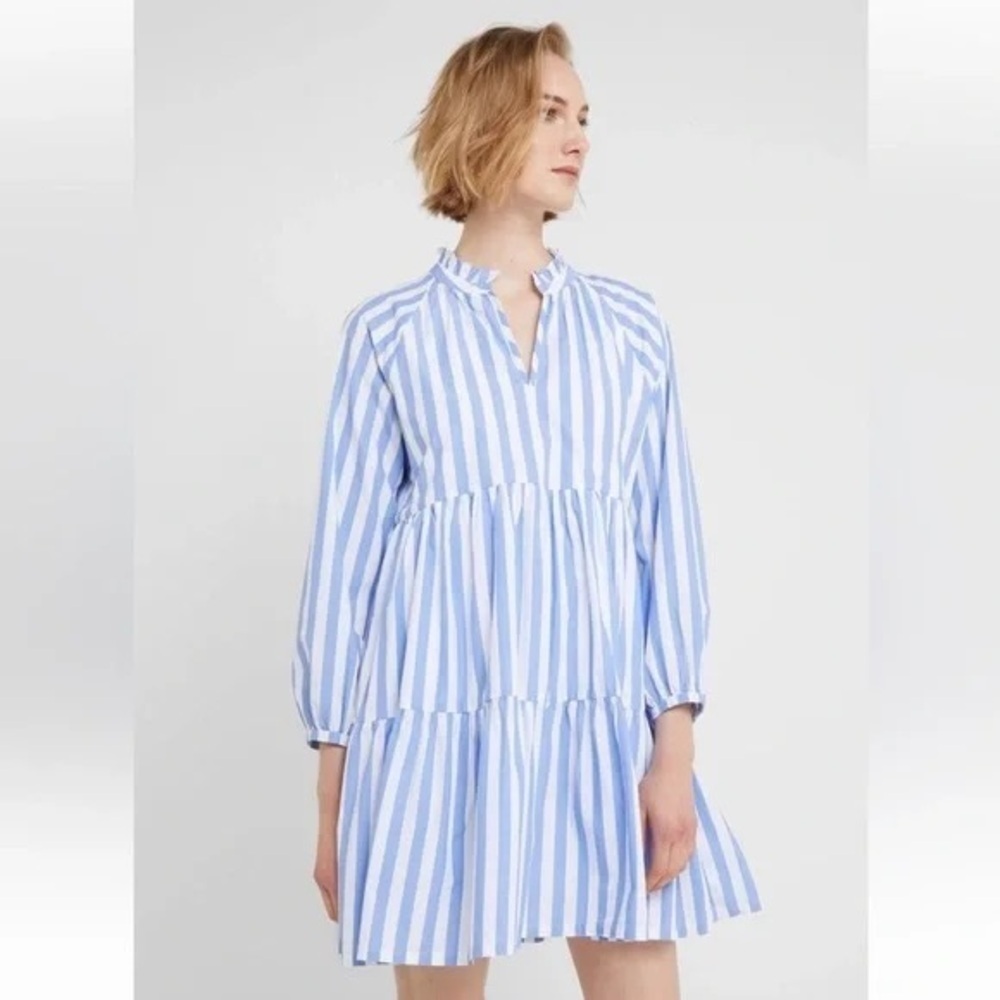 J. Crew Tiered Poplin in Barrie Stripe